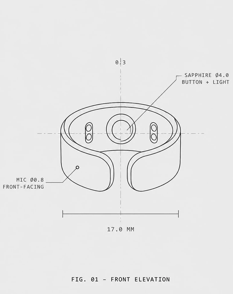 Technical elevation of the Cuff-01 interior